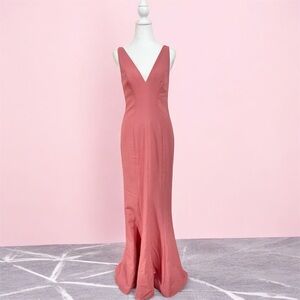 Cinq A Sept Vesper Gown - Bouquet Rose - Size 6 - Needs Dry Cleaning